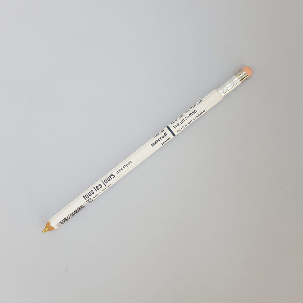 עפרון מכני Days Pen - לבן-Marks-Shoppu