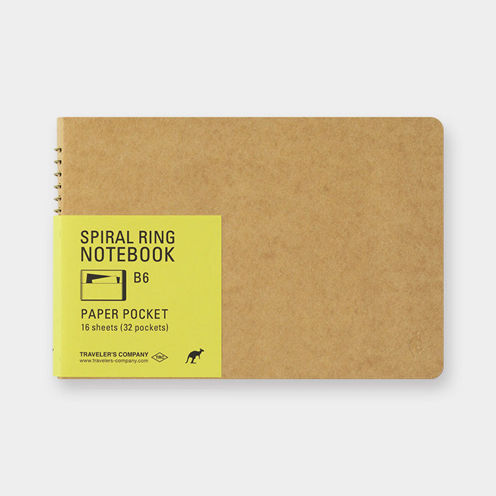 מחברת ספירלה B6- קנגורו דפי כיס/ Paper Pocket-Midori-Shoppu