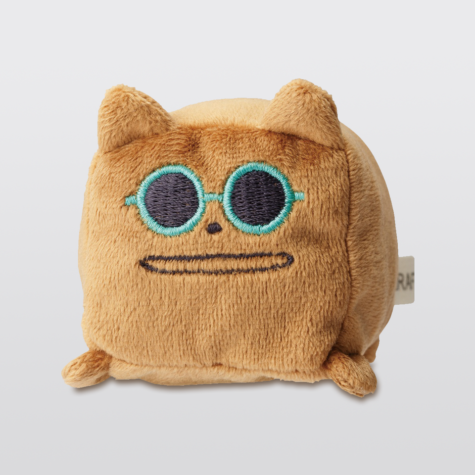 בובת מיני מרובעת- קראפטהוליק חתול חום עם משקפיים / Surf Korat-Craftholic-Shoppu