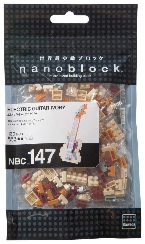 ננובלוק - גיטרה חשמלית שנהב / Electric Guitar Ivory NBC147-Nanoblock-Shoppu