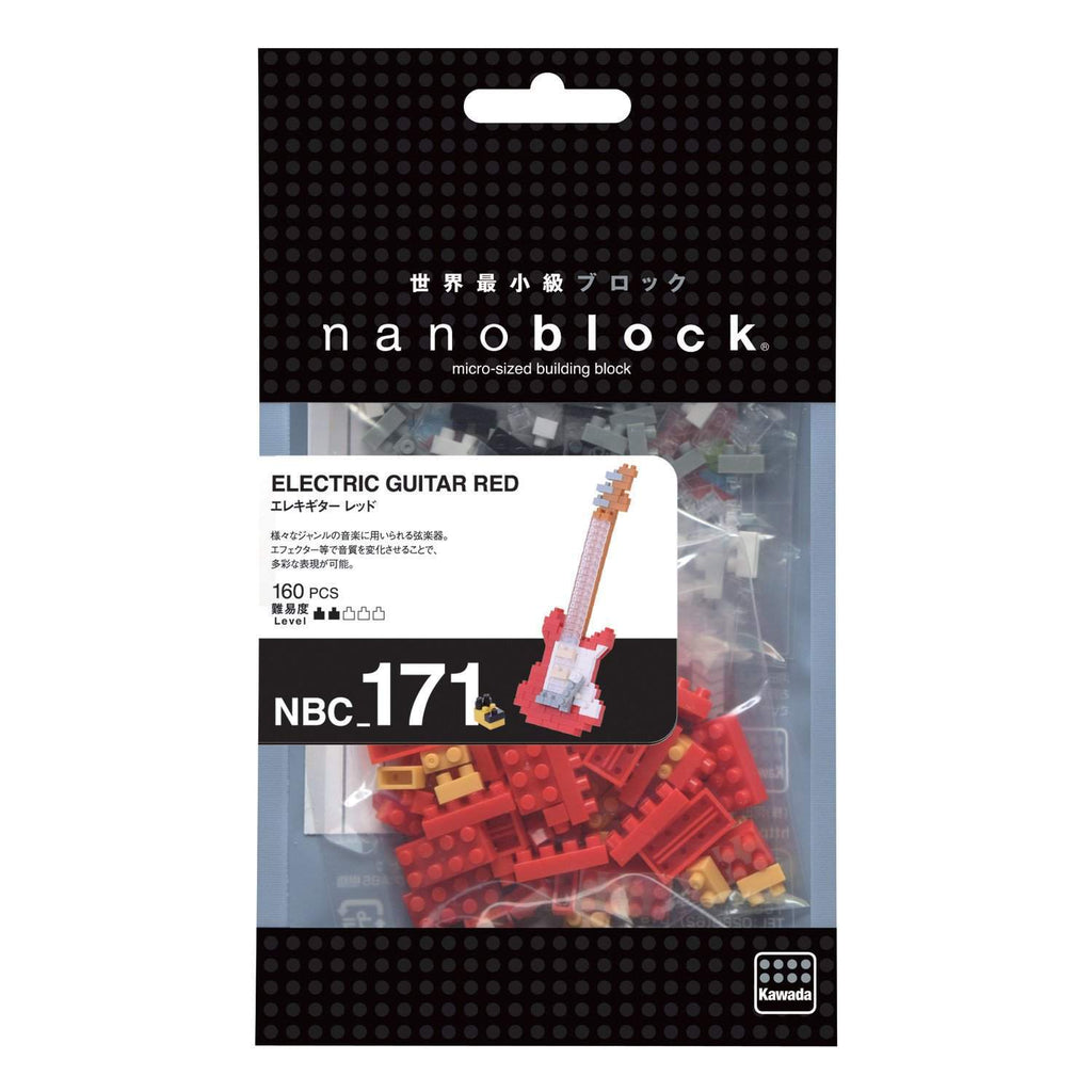 ננובלוק - גיטרה חשמלית אדומה / Electric red guitar NBC171-Nanoblock-Shoppu