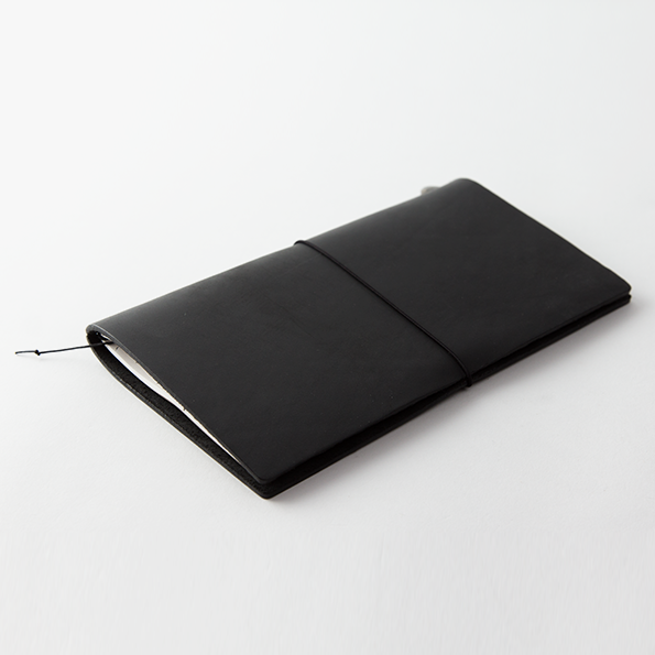 מחברת מסע גדולה שחורה- Traveler's Black Notebook-Midori-Shoppu