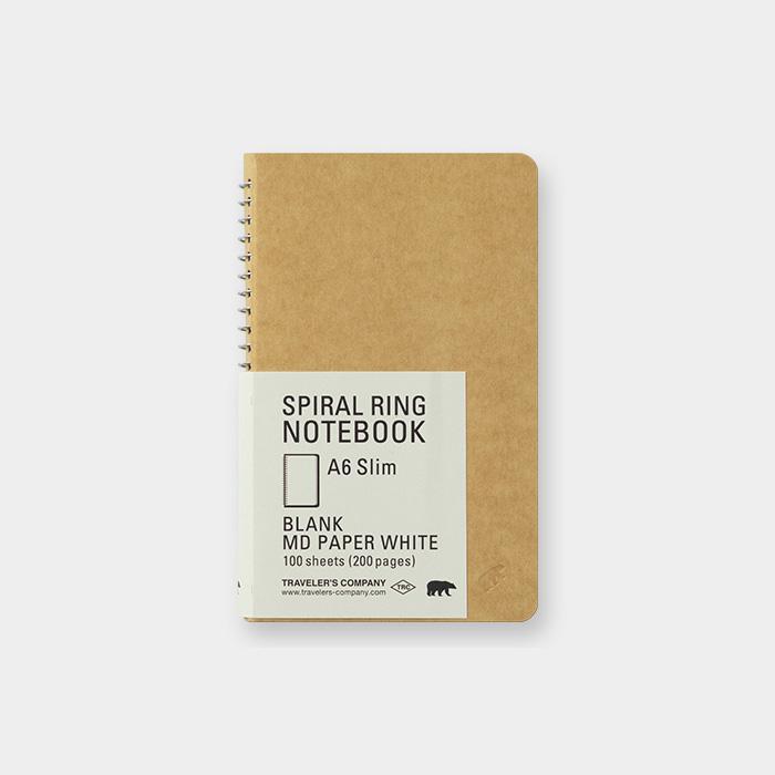מחברת ספירלה A6- דוב קוטב דפים לבנים / MD White-Midori-Shoppu